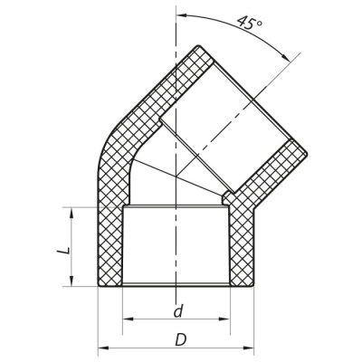 Угол 45 20 PPR Koer K0013.PRO (KP0017)