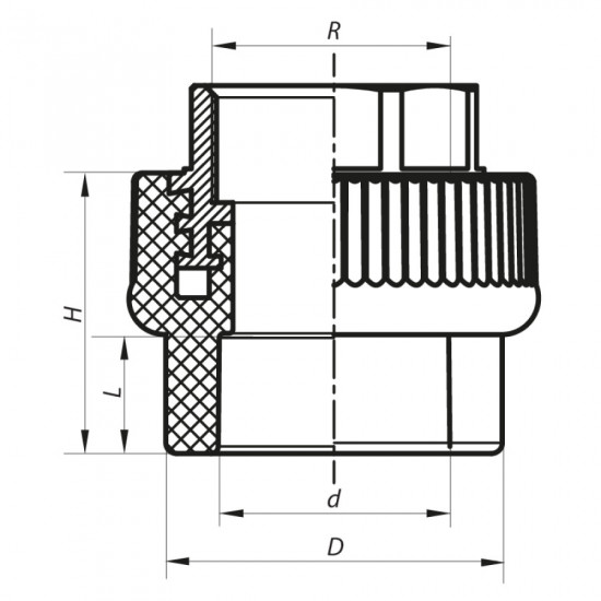 З'єднувальна муфта ВР 63x2F PPR Koer K0093.PRO (KP0111)