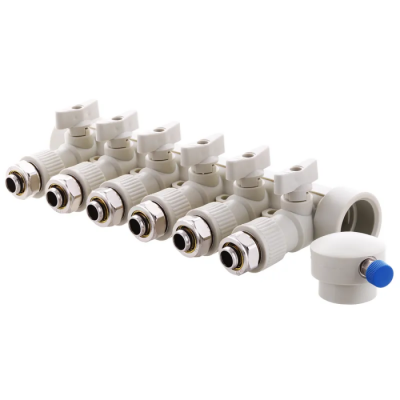Колектор розподільний 6-way з фітингом (40x20) PPR KOER K0194.PRO (KP2559) Колектор розподільний 6-way з фітингом (40x20) PPR KOER K0194.PRO (KP2559)