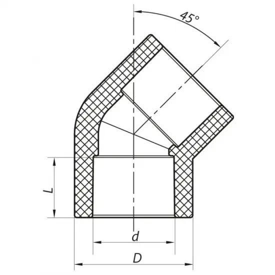Угол 45 Koer K0013.PRO - 20 PPR (KP3389)