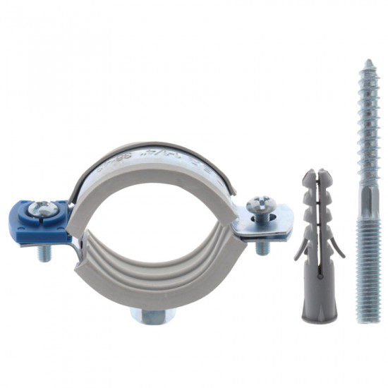 Хомут трубный оцинкованный Koer KCB.10.G 1-1 / 4 "(38-43) серый (KR2787)