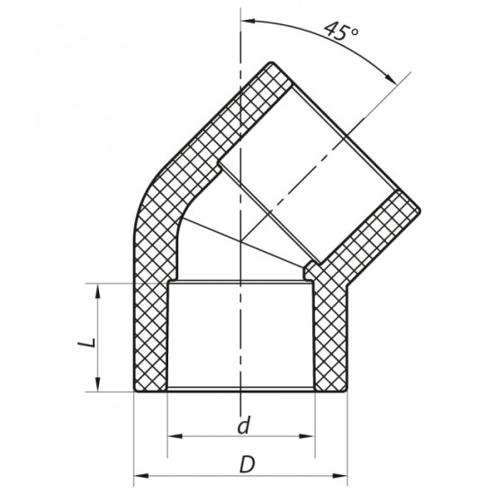 Угол 45 75 PPR Koer K0201.PRO (KP2566)