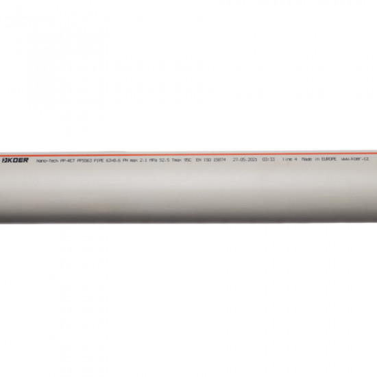 Труба поліпропіленова PN16 Koer PPR 63x8,6 (KR3078)