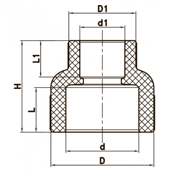 Муфта редукционная ВВ 32x25 PPR Koer K0034.PRO (KP0042)