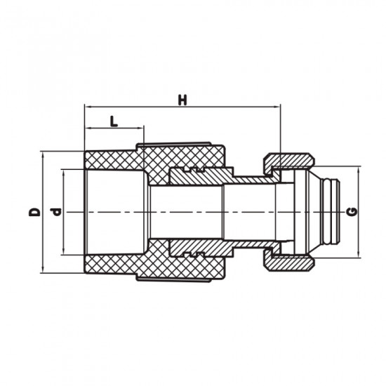 Муфта с евроконусом и накидной гайкой Koer K0240.PRO White - 20x3/4 PPR (KP3134)