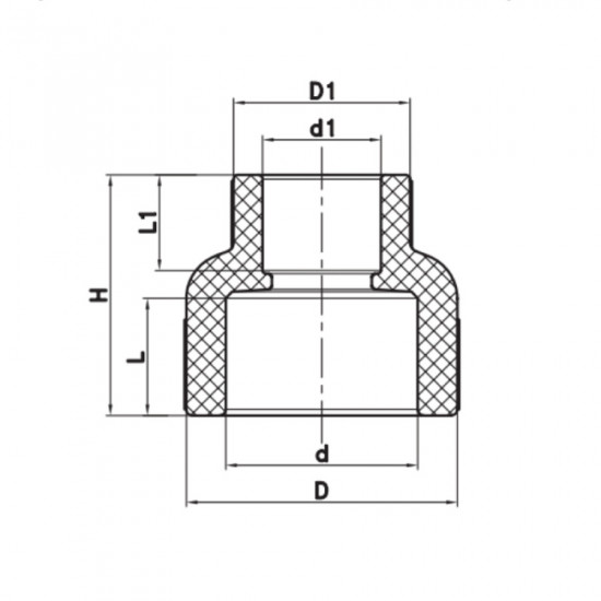 Муфта редукционная ВВ 110x75 PPR Koer K0217.PRO (KP2582)