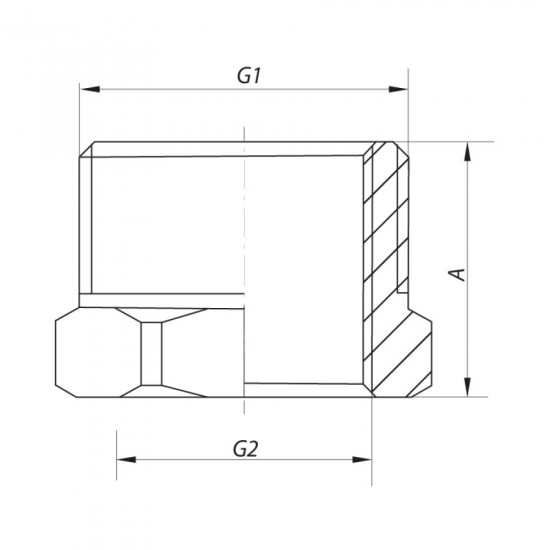 Футорка 1 "x1-1 / 2" Koer KF.F1016 (KF0085)