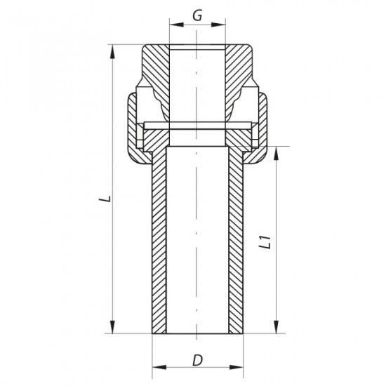 Розбірне різьбове з'єднання ВР 32x1F PPR Koer K0236.PRO (KP2601)