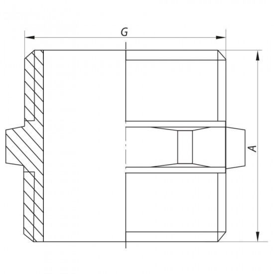 Ниппель 1/2 '' big Koer WM.N06.WN без никеля (KR2989)