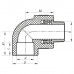 Угол ЗР 32x3/4M PPR Koer K0121.PRO (KP0144)