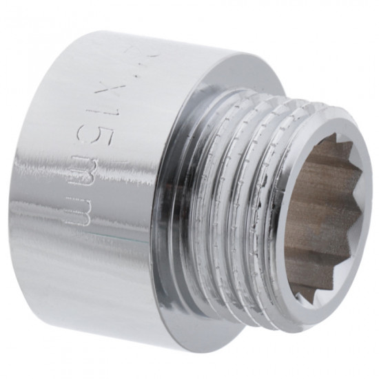 Подовжувач 1/2" 15мм (хром) Koer KF.E06-15.CHR (KF0093) Подовжувач 1/2" 15мм (хром) Koer KF.E06-15.CHR (KF0093)