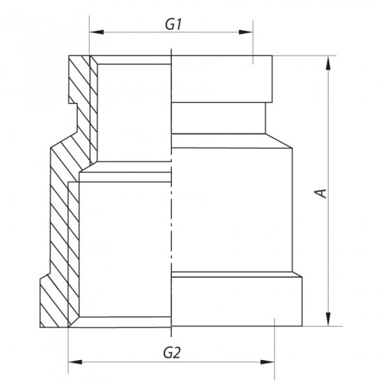 Муфта редукционная 3/4"х1" Koer KF.C0810 (KF0017)