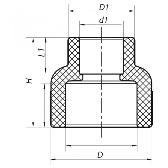Муфта редукционная ВВ 75x40 PPR Koer K0208.PRO (KP2573)