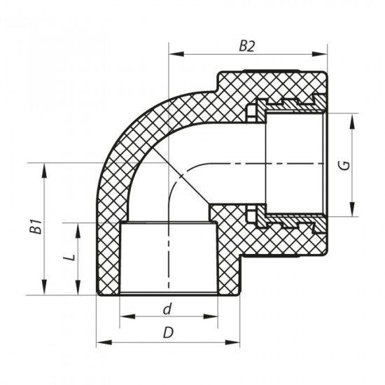 Угол ВР 20x1/2F PPR Koer K0113.PRO (KP0135)