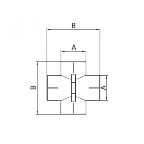 Крестовина Проходная Koer K0261.PRO - 20 PPR (KP2614)