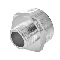 Ниппель редукционный Nolf NFC.N0406-N-1/2''x3/8" никелированный (NF3082)