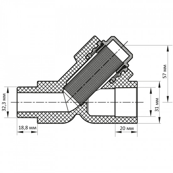 Фільтр грубої очистки 32 PPR Koer K0148.PRO (KP0187) Фільтр грубої очистки 32 PPR Koer K0148.PRO (KP0187)