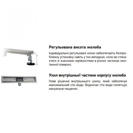 Душевой трап из нержавеющей стали SUS304 Koer FD01-70x500 (KR3265)