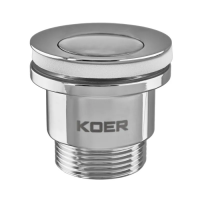 Донный клапан для раковины Koer PW-02-01 1 1/4'' (кнопка) (Цвет хром) (KR3399)