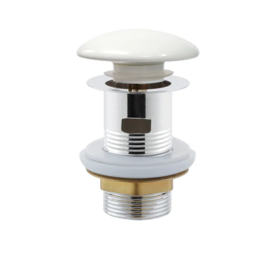 Донний клапан для раковини Mixxus POP-UP-08 WHITE 1 1/4'' автомат СLICK-СLACK з переливом (AC3564)