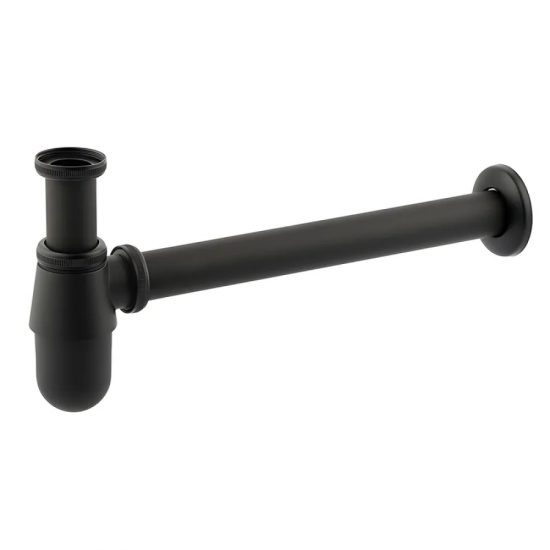 Сифон для раковины Mixxus Siphon-01 BLACK 1 1/4'' без выпуска (под донный клапан) без ревизии (AC35)