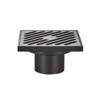 Душевой трап Koer FD10-100x100-180-Black (прямое отведение) (Черный) (KR3414)