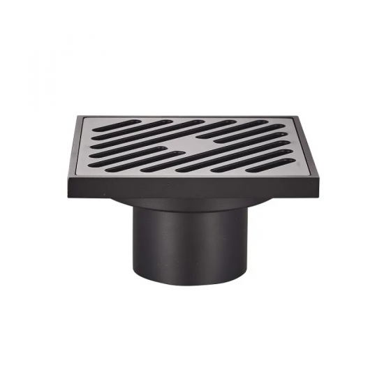 Душевой трап Koer FD10-100x100-180-Black (прямое отведение) (Черный) (KR3414)