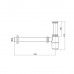 Сифон для умивальника Mixxus Siphon-01 Black 1 1/4'' (Чорний) (MI6143)