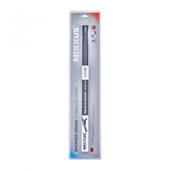 Душевой трап из нерж. стали SUS304 Mixxus Drain-05-60-Slim Black (30x600 мм) (Чёрный) (MI6169)