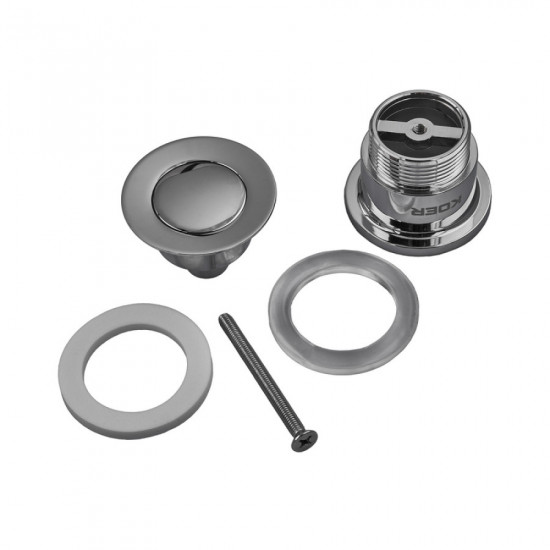 Донный клапан для раковины Koer PW-02-01 1 1/4'' (кнопка) (Цвет хром) (KR3399)