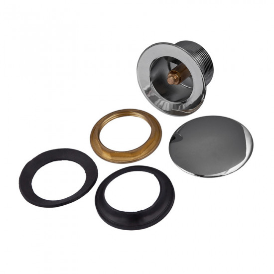 Донный клапан для ванны Koer PW-05-01 1 1/2'' (кнопка) (Цвет хром) (KR3406)