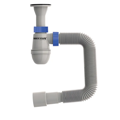 Сифон для умивальника Mixxus SU-09-A 1 1/4"x32 з литим випуском (MI8189)