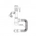 Сифон для умивальника Mixxus SU-02-B 1 1/2"x40 з литим випуском та відводом для пральної машини (MI