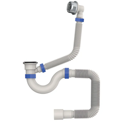 Сифон для ванни Mixxus SV-03-A 1 1/2" прямоточний з пластиковим випуском та переливом (MI8200)