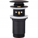 Донний клапан для раковини Koer PW-07-05 1 1/4'' з переливом автоматичний СLICK-СLACK (Колір чорн)