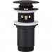 Донний клапан для раковини Koer PW-07-05 1 1/4'' з переливом автоматичний СLICK-СLACK (Колір чорн)