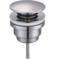 Донный клапан для раковины Zerix BV-03 1 1/4'' универсальный (з/без перел) CLICK-SLACK (Цвет хром
