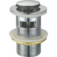 Донний клапан для раковини Koer PW-09-01 1 1/4'' з переливом автоматичний СLICK-СLACK (Колір хром)