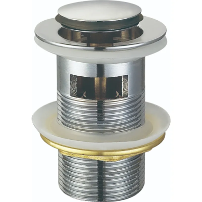 Донний клапан для раковини Koer PW-09-01 1 1/4'' з переливом автоматичний СLICK-СLACK (Колір хром)