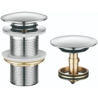 Донний клапан для раковини Koer PW-12-01 1 1/4''  без переливу автоматичний СLICK-СLACK (Колір хром