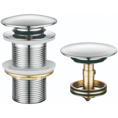 Донний клапан для раковини Koer PW-12-01 1 1/4''  без переливу автоматичний СLICK-СLACK (Колір хром