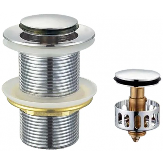 Донний клапан для раковини Zerix BV-06 1 1/4''  без переливу автоматичний СLICK-СLACK (Колір хром)