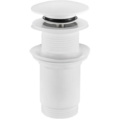 Донний клапан для раковини Koer PW-08-03 1 1/4''  без переливу автоматичнийСLICK-СLACK (Колір білий