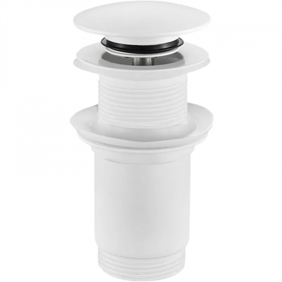 Донний клапан для раковини Koer PW-08-03 1 1/4''  без переливу автоматичнийСLICK-СLACK (Колір білий