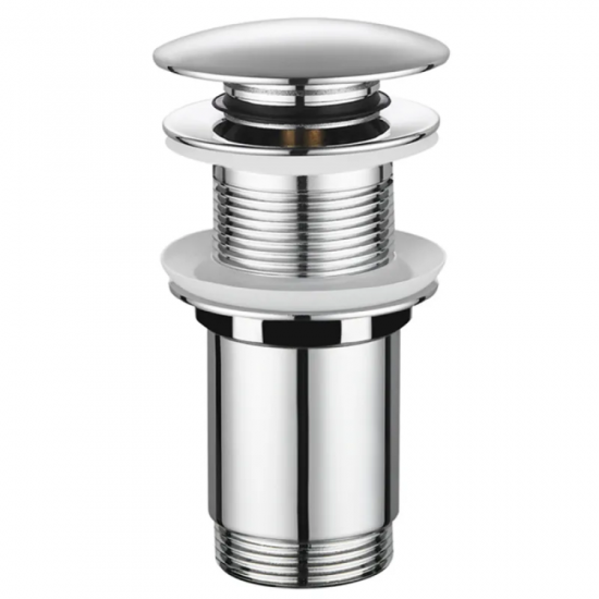 Донний клапан для раковини Koer PW-08-01 1 1/4''  без переливу автоматичний СLICK-СLACK (Колір хром