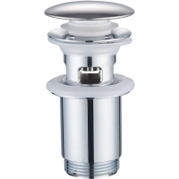 Донный клапан для раковины Zerix BV-01 1 1/4'' с переливом автоматический CLICК-СLACK (Цвет хром) (Z