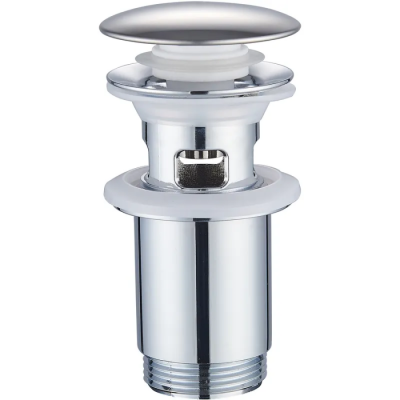 Донний клапан для раковини Zerix BV-01 1 1/4'' з переливом автоматичний СLICK-СLACK (Колір хром) (Z