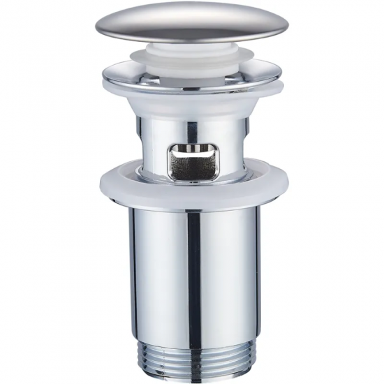 Донний клапан для раковини Zerix BV-01 1 1/4'' з переливом автоматичний СLICK-СLACK (Колір хром) (Z