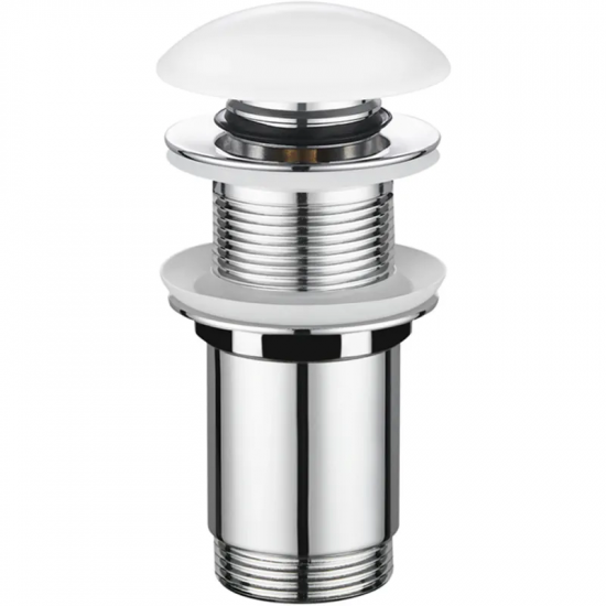 Донний клапан для раковини Koer PW-08-11 1 1/4''  без переливу автоматичний СLICK-СLACK (Біла керам