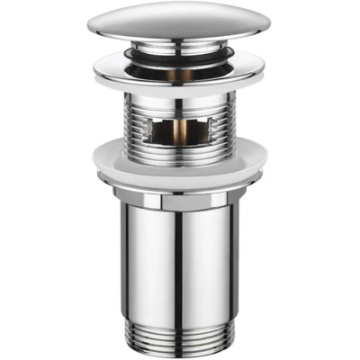 Донний клапан для раковини Koer PW-07-01 1 1/4'' з переливом автоматичний СLICK-СLACK (Колір хром)